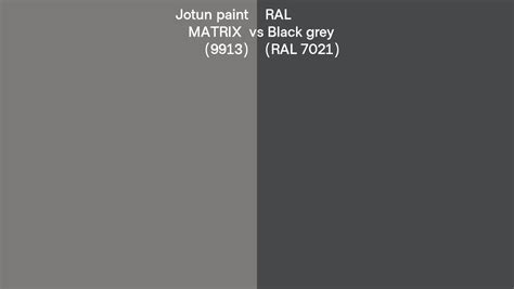 Jotun Paint Matrix Vs Ral Black Grey Ral Side By Side