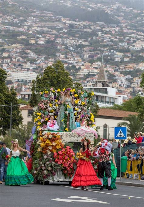 Madeira Flower Festival Parade In Funchal On The Island Of Madeira