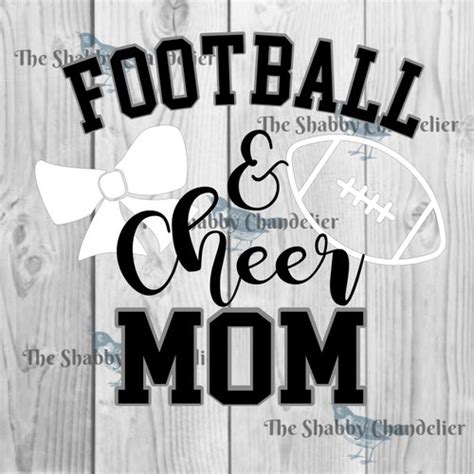 Football And Cheer Mom Svg Png Dxf Eps Football Mom Svg Etsy