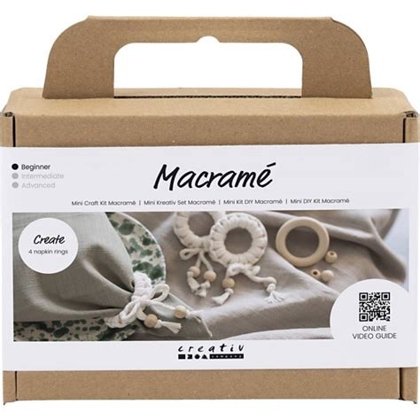 Mini Diy Kit Macram Servietring Off White Lomax