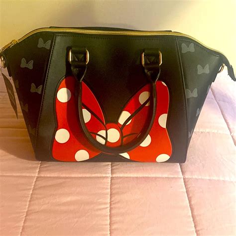 Rare Loungefly Minnie Mouse Bow Satchel Bag New Wom Gem