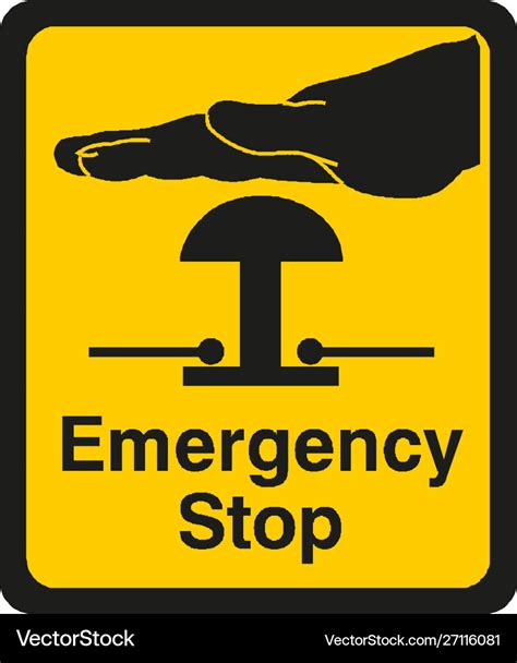 Emergency stop sign eps10 Royalty Free Vector Image