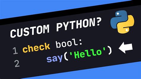 How To Customize Python With Your Own Keywords Tutorial Youtube