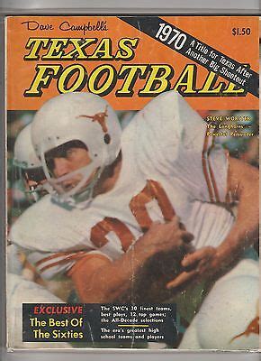 1970 Dave Campbell S Texas Football Magazine Texas Steve Worster EBay