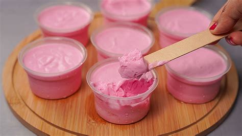 Strawberry Cup Ice Cream Without Condensed Milk Homemade Strawberry