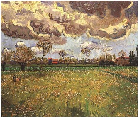 Paisaje Bajo De Un Cielo Tormentoso De Vincent Van Gogh 260