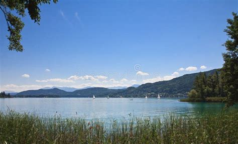 Lake Worth Worthersee Austria Stock Image Image Of Europe Alps