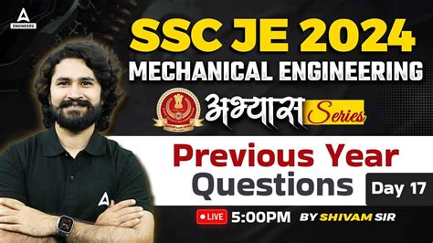 Ssc Je Ssc Je Mechanical Previous Year Question Paper