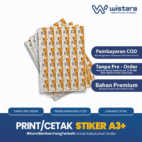 Jual Cetak Stiker A Print Saja Tanpa Cutting Shopee Indonesia