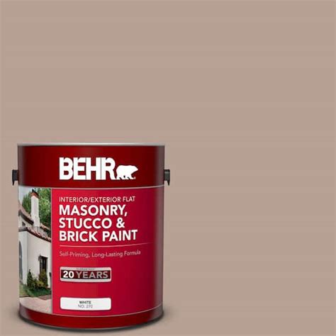 BEHR 1 Gal N190 4 Rugged Tan Flat Interior Exterior Masonry Stucco