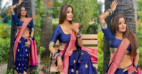 Asli Monalisa Hot In Half Saree Photos