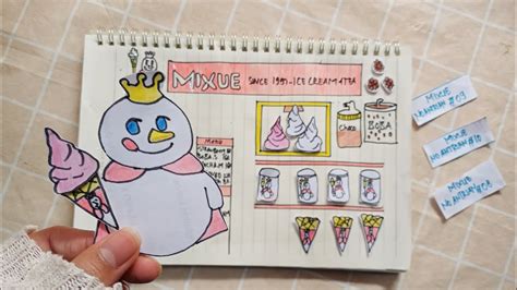 Cara Membuat Paper Doll Diy Mixue Ice Cream Asmr Bikin Sendiri