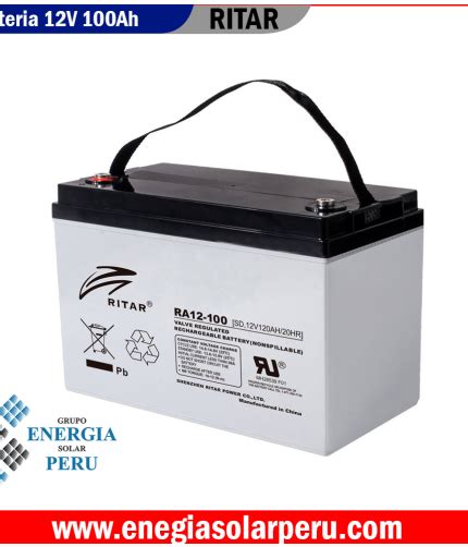 Bateria Ritar 12v 100ah Gel Paneles Solares Perú