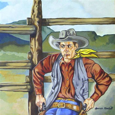 Western Pop Art Cowboy Painting By Spencer Kimball Lucky Star Gallery