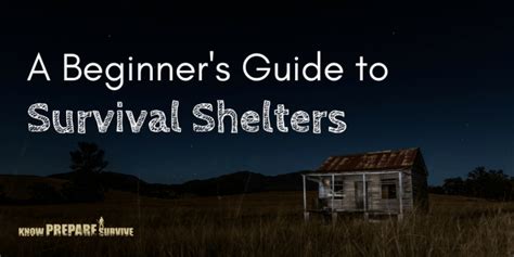 A Beginner's Guide to Survival Shelter: A Prepper’s Primer