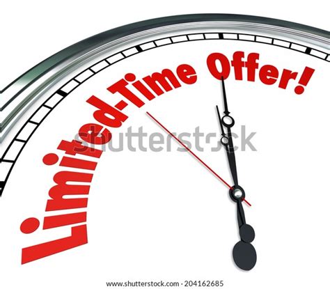 Limited Time Offer Words Clock Countdown Stock Illustration 204162685