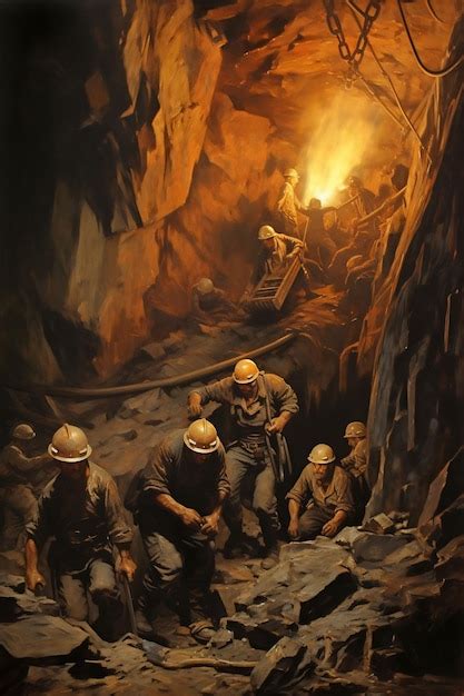 Una Pintura De Soldados En Una Cueva Foto Premium