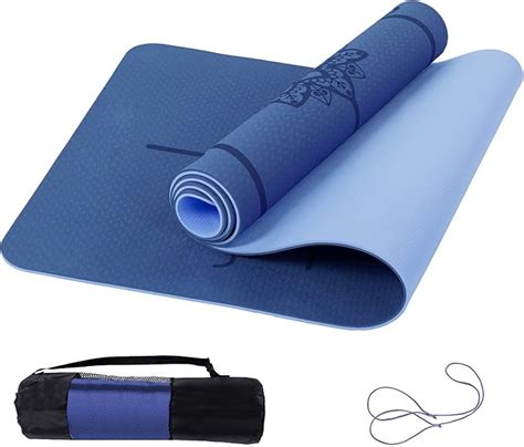 Marjar Yoga Mat Non Slip Exercise Mat With Alignment Marks TPE Eco