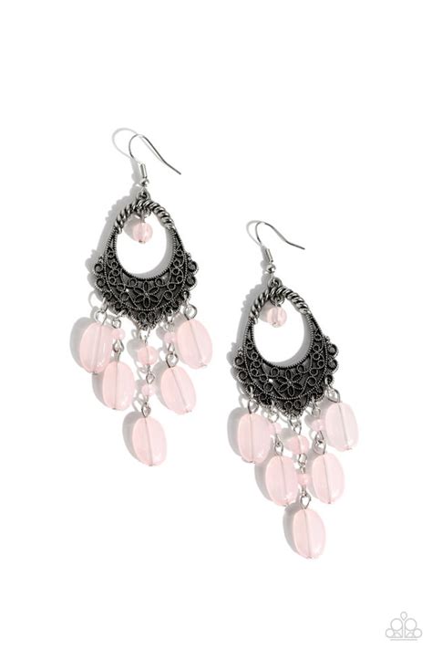 Paparazzi Earring Botanical Escape Pink Paparazzi Jewelry