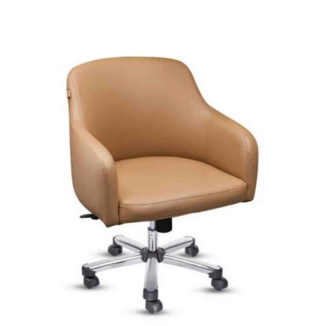 Leatherette Low Back Regent 3 Geeken Office Chair Fixed Arm Brown At