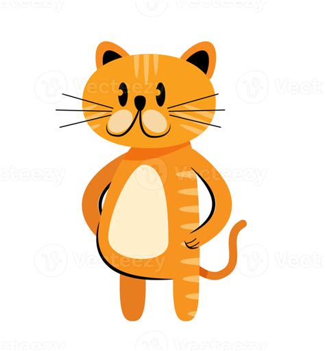 Cute Cat Standing On Two Legs Png