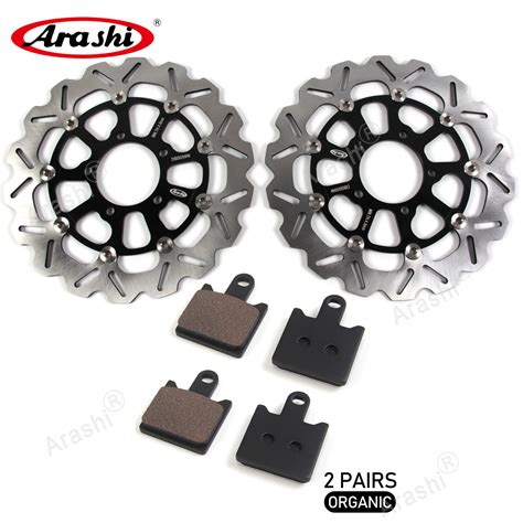 Arashi CNC Floating Front Brake Disc Rotor Brake Pad For KAWASAKI