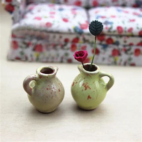 Miniature Ceramic Vase Dollhouse Diy Doll House Decor Accessorie