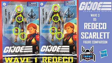 Gi Joe Classified Series 05 Redeco Scarlett Wave 3 Figure Comparison Youtube