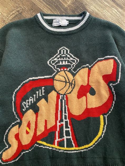 Seattle Supersonics Adam Freak Big Logo Sweater Gem