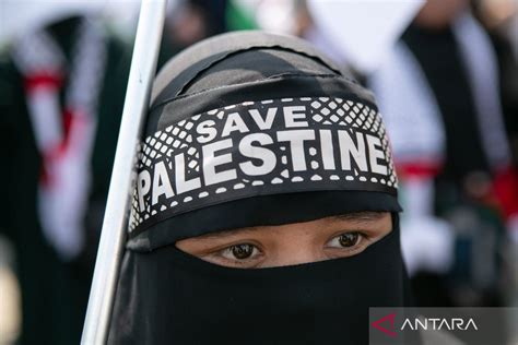 Aksi Mendukung Perjuangan Rakyat Palestina Antara News