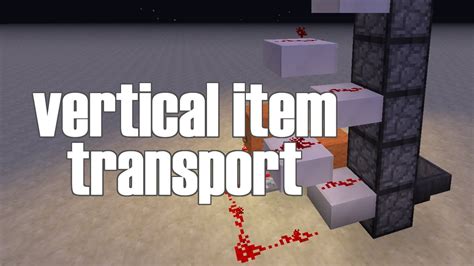 Minecraft Vertical Item Transportation Elevator Youtube