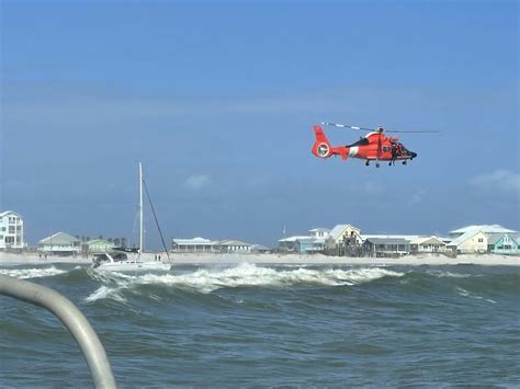 Coast Guard Medevac Mariner Near Mobile Bay Alabama