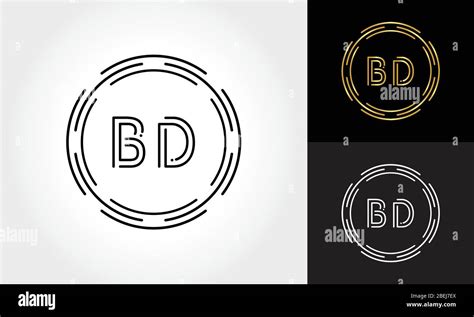 Initial Letter BD Logo Creative Typography Vector Template Digital