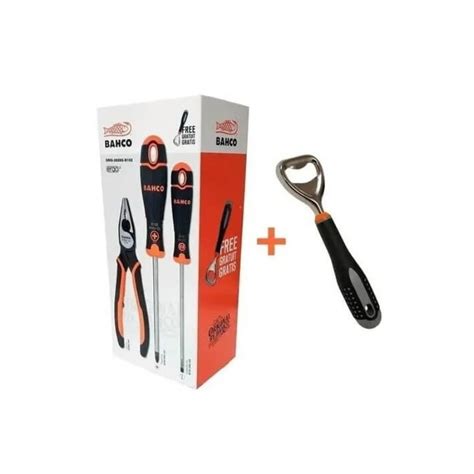 Kit BAHCO Pinza Universal 2 Destornilladores Y Destapador