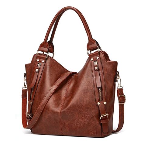 Ladies Big Capacity Women Bag Luxury Design Handbag Pu Leather Totes Shoulder Bags Shopee Malaysia