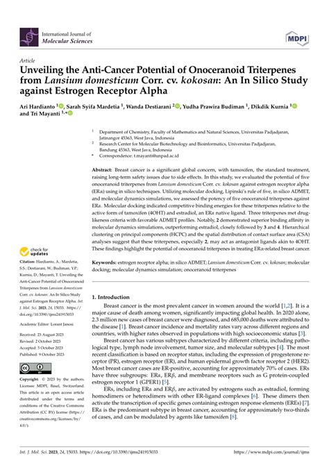 Pdf Unveiling The Anti Cancer Potential Of Onoceranoid Triterpenes