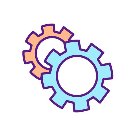 Gears RGB Color Icon Mechanical Engineering Machine Building