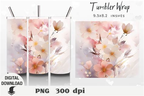 Flowers Tumbler Wrap Flowers Spring Graphic By Oksismg · Creative Fabrica