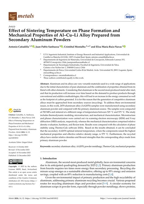 PDF Effect Of Sintering Temperature On Phase Formation And Mechanical