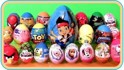 Kinder Surprise Eggs with Frozen Elsa and Anna Киндер сюрприз YouTube