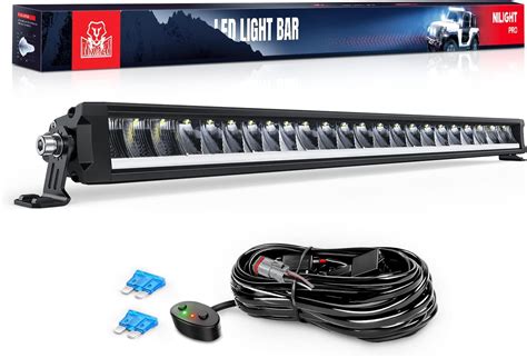 Rough Country 30 Black Series Single Row Led Light Bar White Drl 70730bldrl