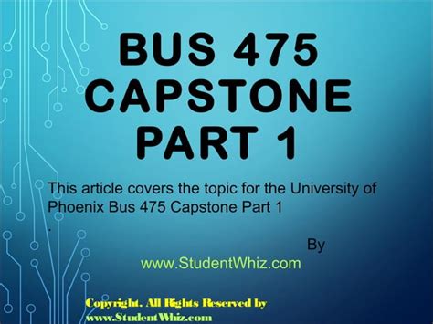 Bus Capstone Final Examination Part Ppt