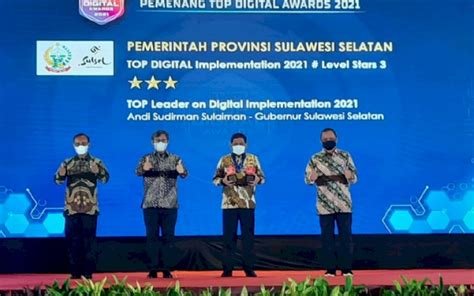 Pemprov Sulsel Raih Penghargaan Top Digital Awards 2021 Pluzid