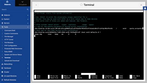 Terminal Webmin