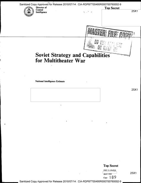 Soviet Strategy And Capabilities For Multitheater War Documentcloud