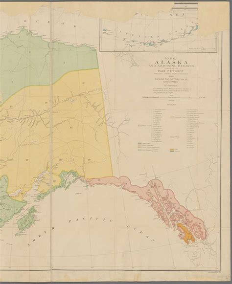 Map of Alaska and adjoining regions : showing the distribution of the native tribes - PICRYL ...