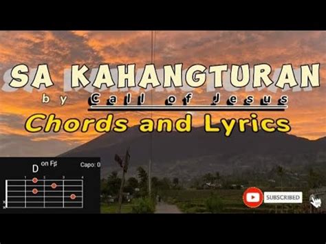 Sa Kahangturan C O J Call Of Jesus Chords And Lyrics Key Of D