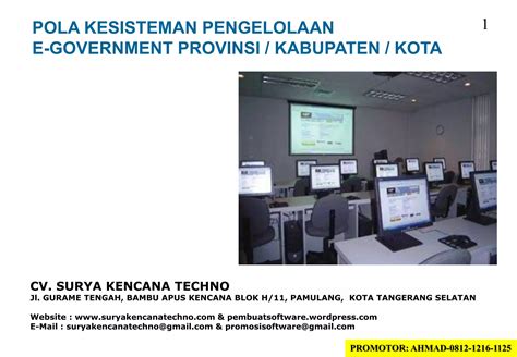 E Gov Presentasi Proposal Penawaran Software Aplikasi Sistem Informasi