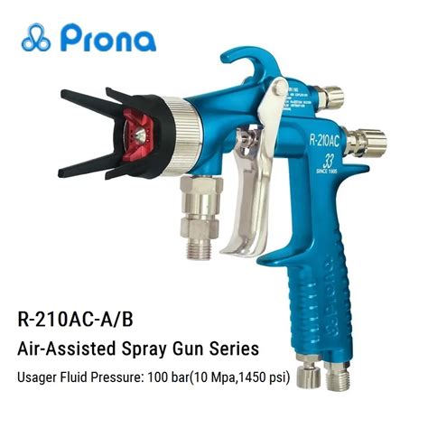 Prona R 210AC High Pressure Air Assisted Paint Spray Gun Air Mix Manual