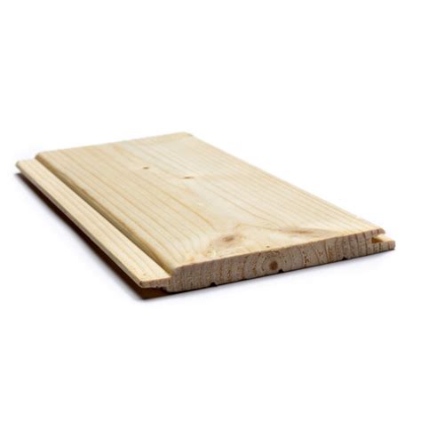 Pack de 10 unités de planche à rainure et languette en bois de sapin